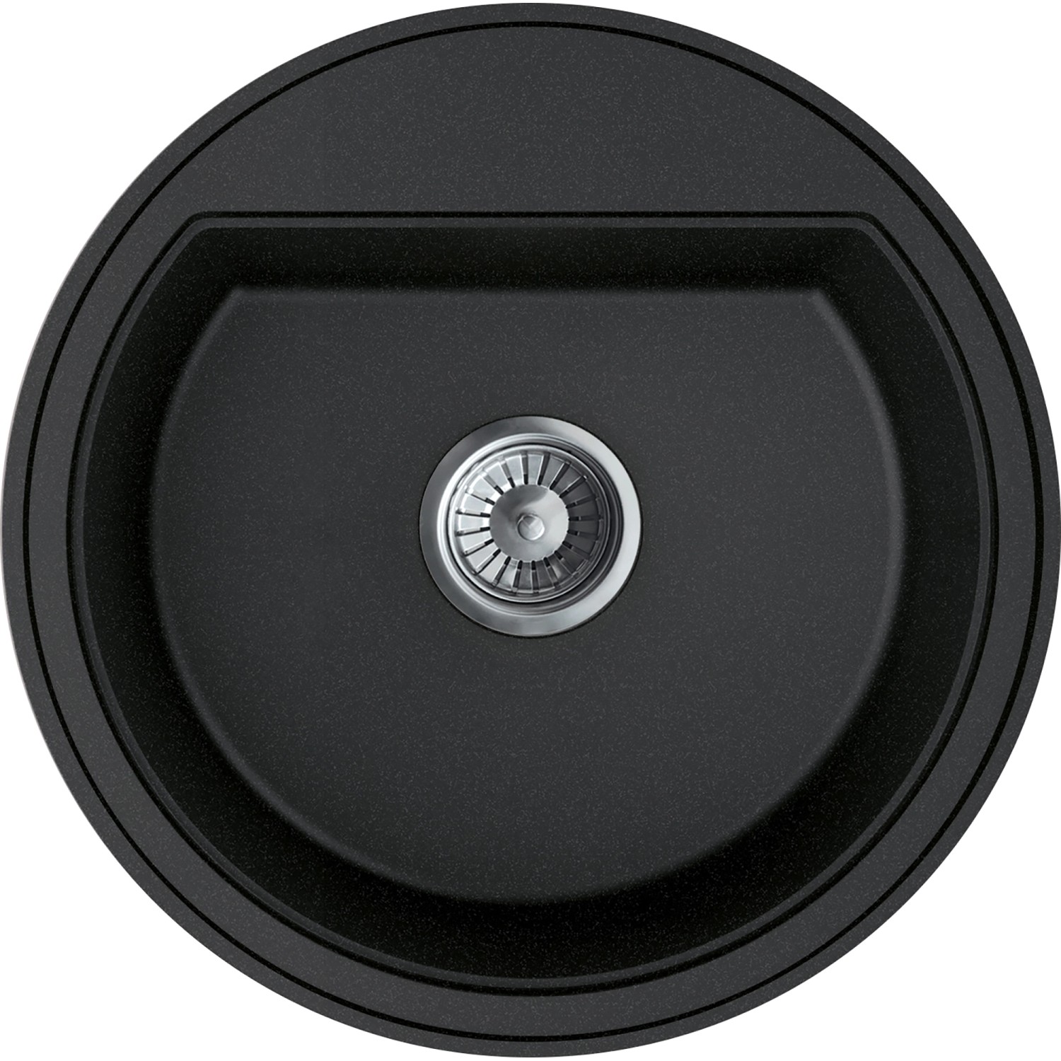 Miló Granitový dřez Olli grafitový pr. 51 x 21,5 cm