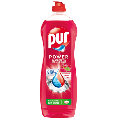 Pur Prostředek na ruční mytí nádobí Power Raspberry & Red Currant, 750ml