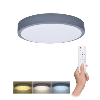 SOLIGHT LED stropní svítidlo Grey 48 W, 3360 lm, 3000-6500 K, pr. 38 x 8 cm