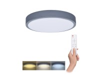 SOLIGHT LED stropní svítidlo Grey 48 W, 3360 lm, 3000-6500 K, pr. 38 x 8 cm