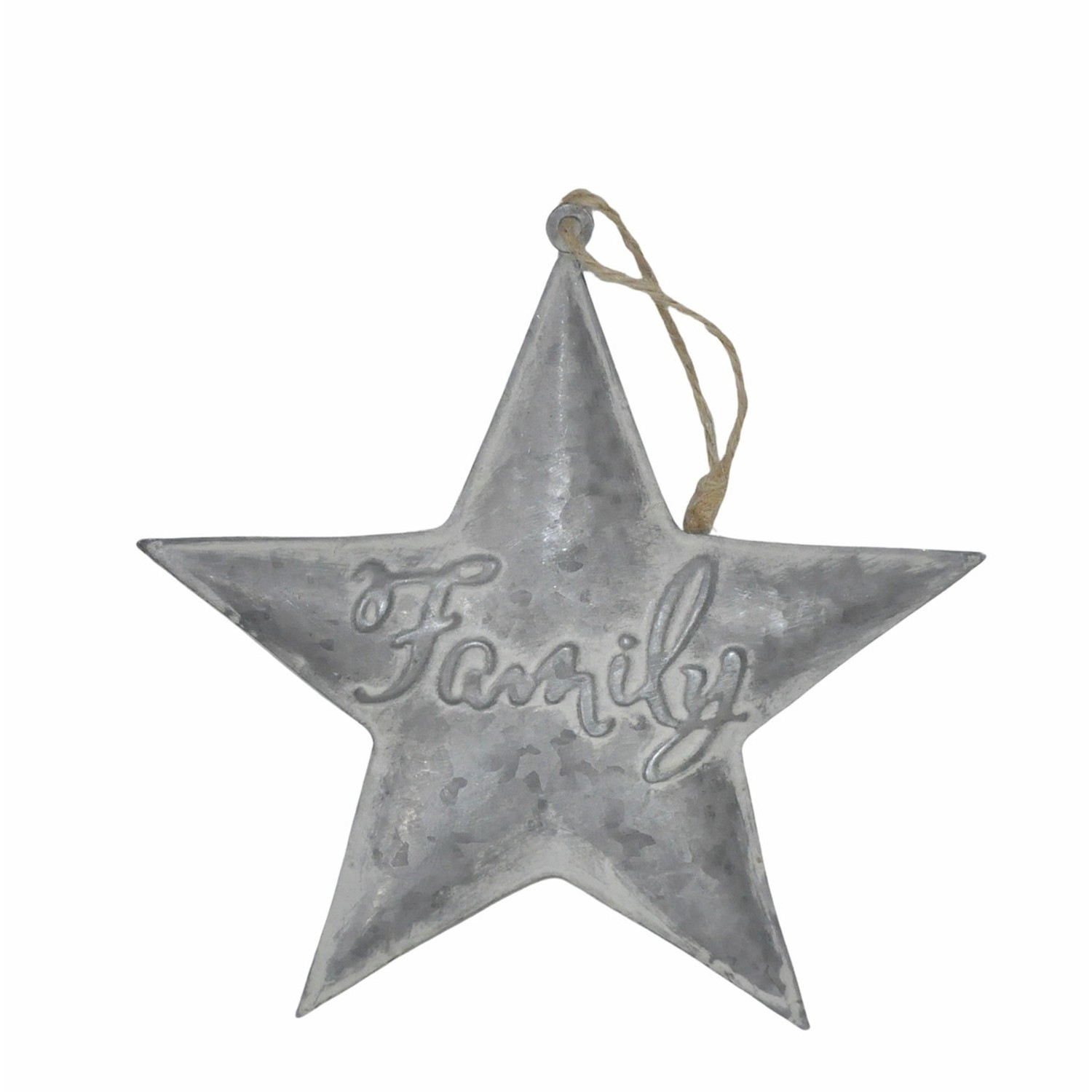 Boltze Závěsná dekorace hvězda Herwig šedá 24 x 24 cm, 1 ks