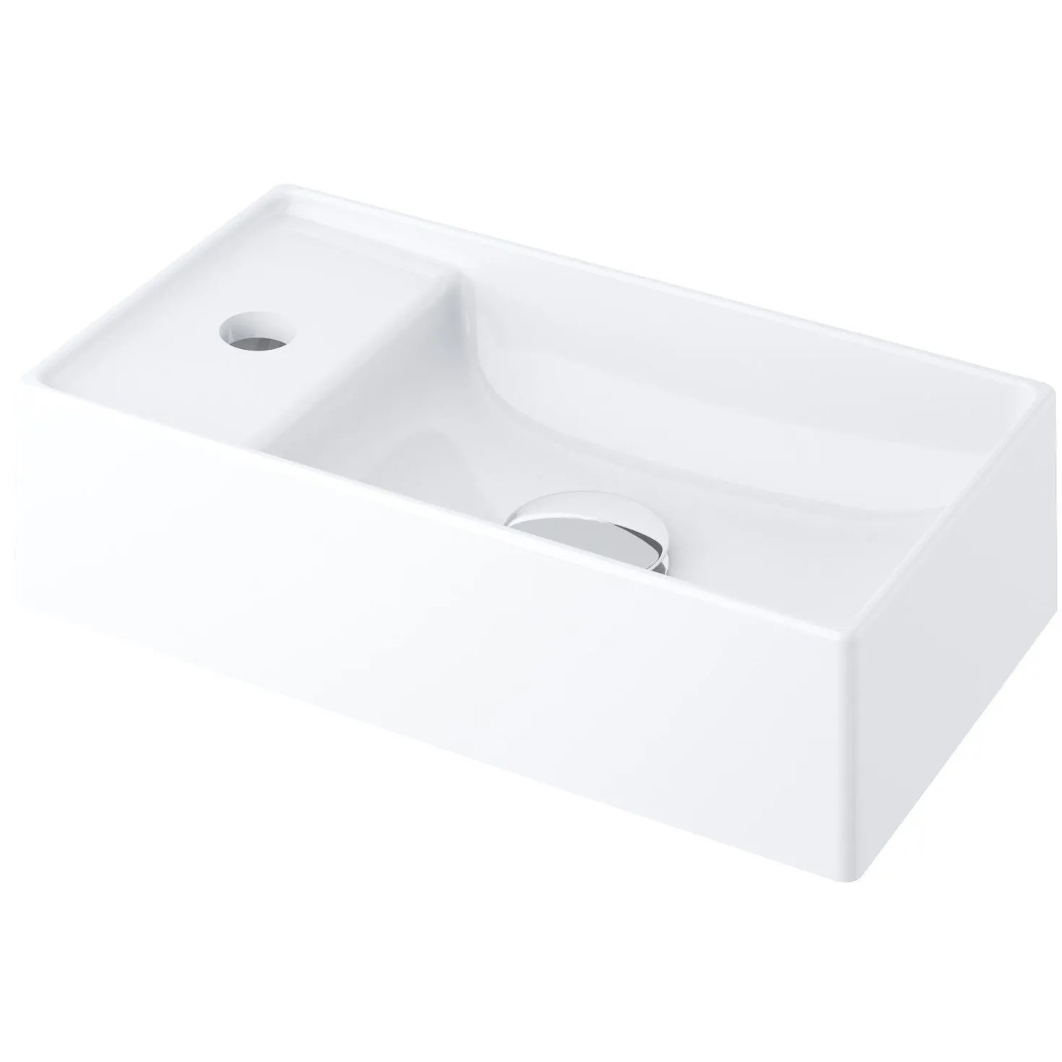Levně RAVAK Umyvadlo bez přepadu VEDA Wall 40 L keramické bílé 40,8 x 22,2 x 9,5 cm