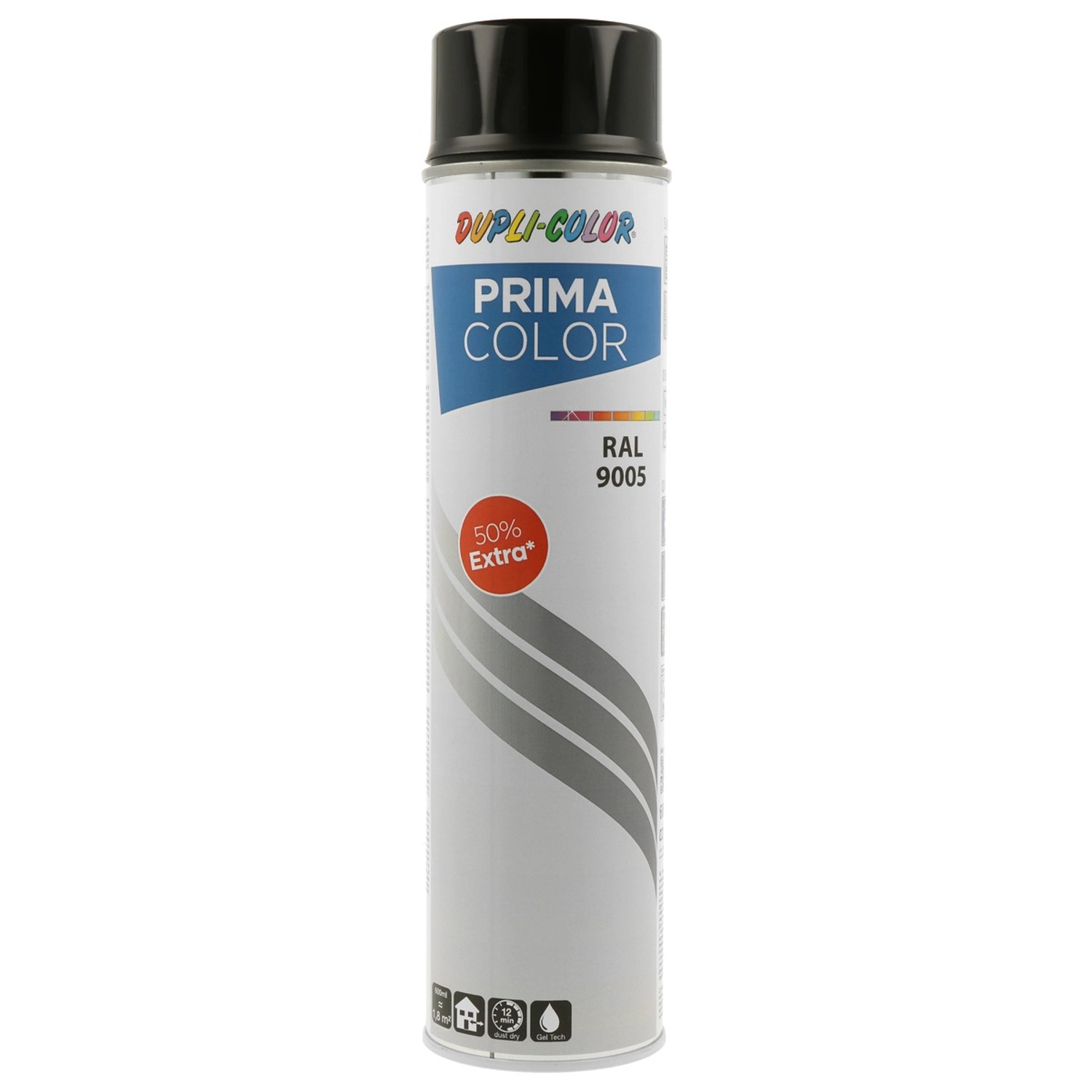 DUPLI-COLOR Uni lak ve spreji PRIMA COLOR RAL 9005 černá lesklá 600 ml