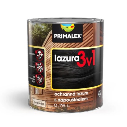 Primalex Lazura a napouštědlo 3v1 ořech královský, 0,75 l