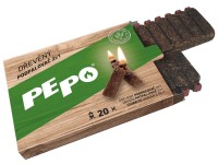 PE-PO Dřevěný podpalovač 2v1, 20 podpalů PE-PO Dřevěný podpalovač 2v1, 20 podpalů