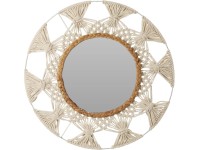 Koopman Zrcadlo s kovovým rámem přírodní pr. 45 cm