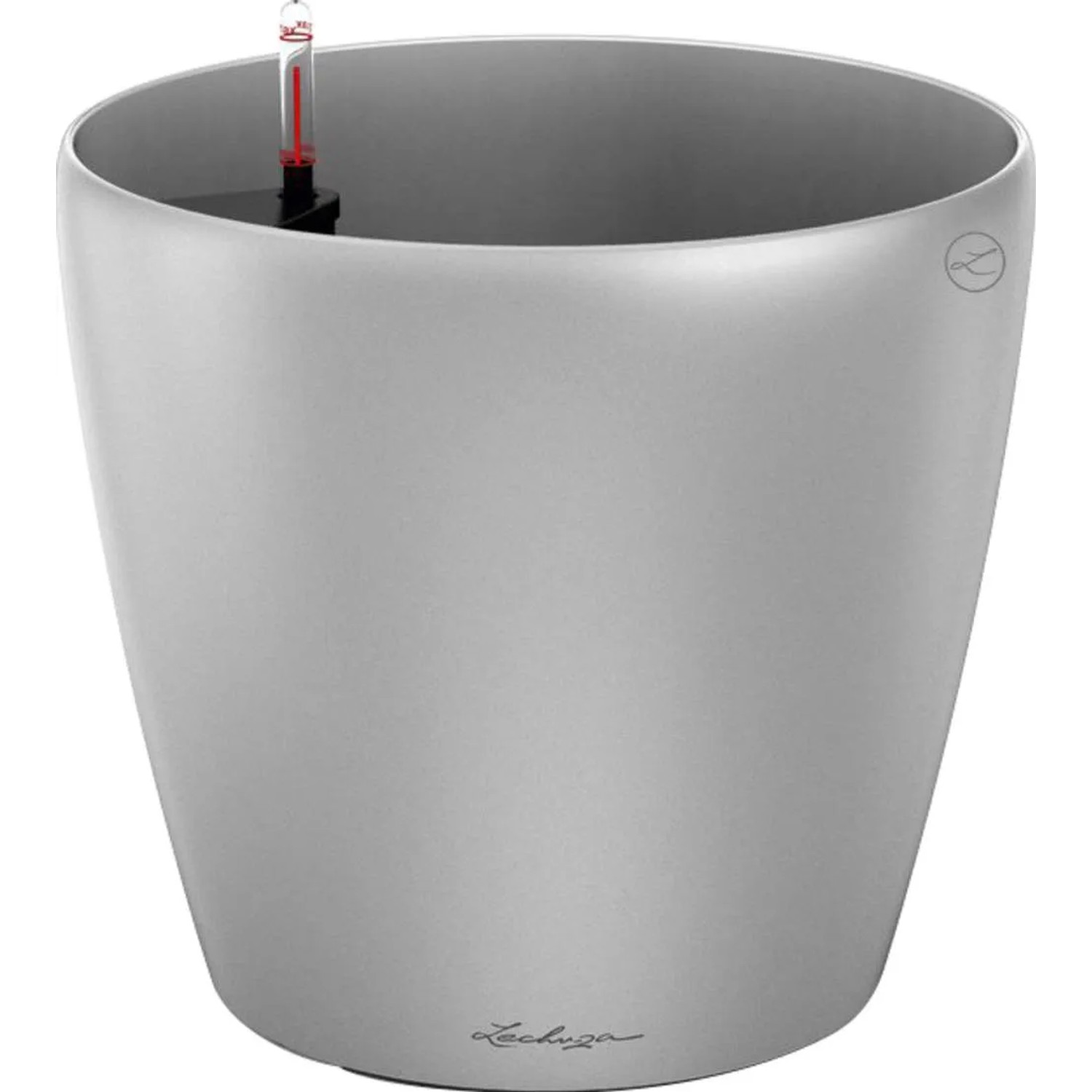 Lechuza Květináč Classico Premium 70, stříbrná metalická, pr. 70 x 65 cm