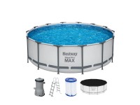 Bestway Bazén Steel Pro Max Frame Set (EU) s čerp., sv.šedá, pr. 427 x 122 cm