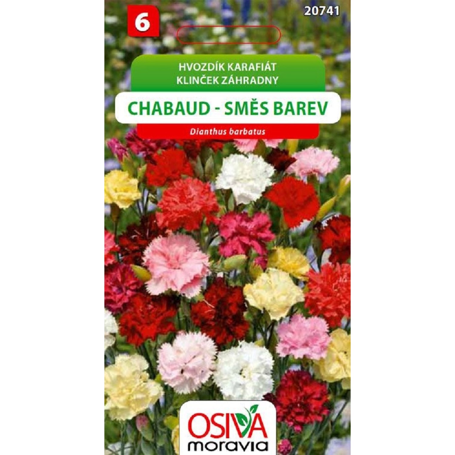 Semínka Hvozdík karafiát Chabaud směs barev (Dianthus barbatus)