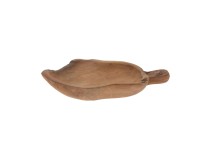 Koopman Dekorativní mísa s madlem, teakové dřevo, 37 x 23 cm