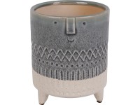 Květináč, modrý, pr. 14 x 17 cm