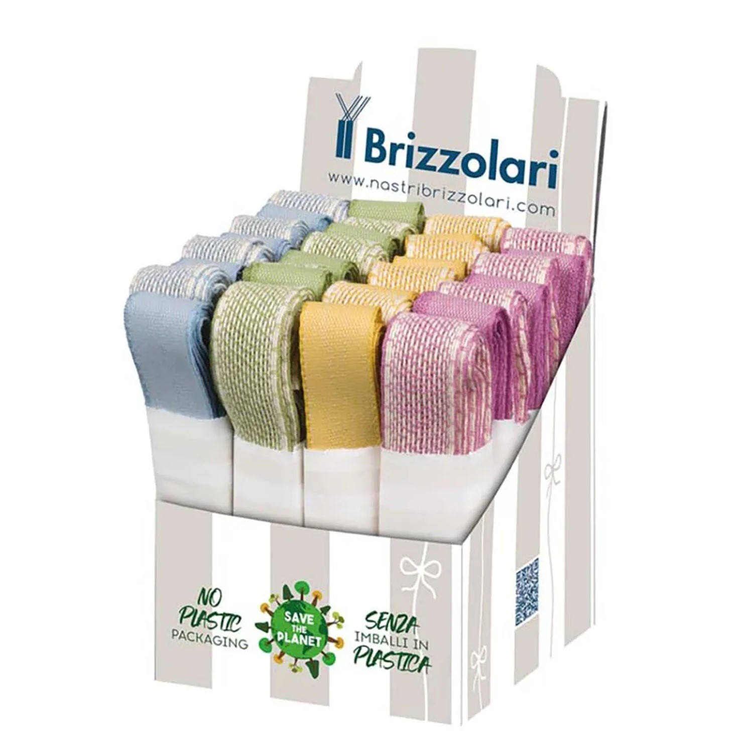 Ditipo Bavlněná stuha mix barev, 2 m x 25 mm, 1 ks