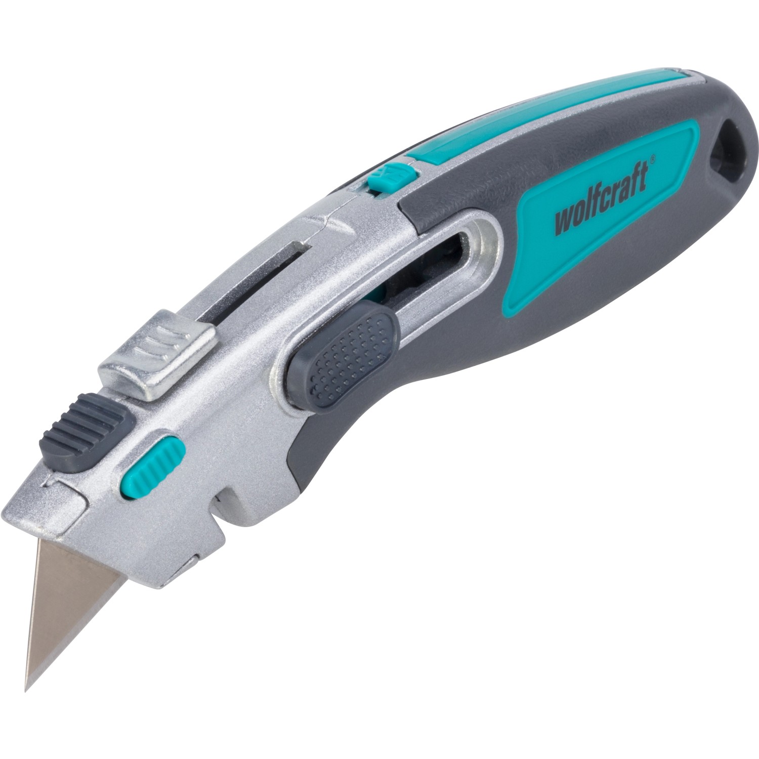 Wolfcraft Profesionální duální bezpečnostní nůž s trapézovou čepelí