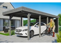 Skan Holz Přístřešek na auto Friesland ALU typ 2, břidlicově šedý, 314 x 708 cm