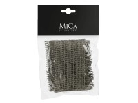 Mica Decorations Jutová páska, šedá, 100 x 4 cm