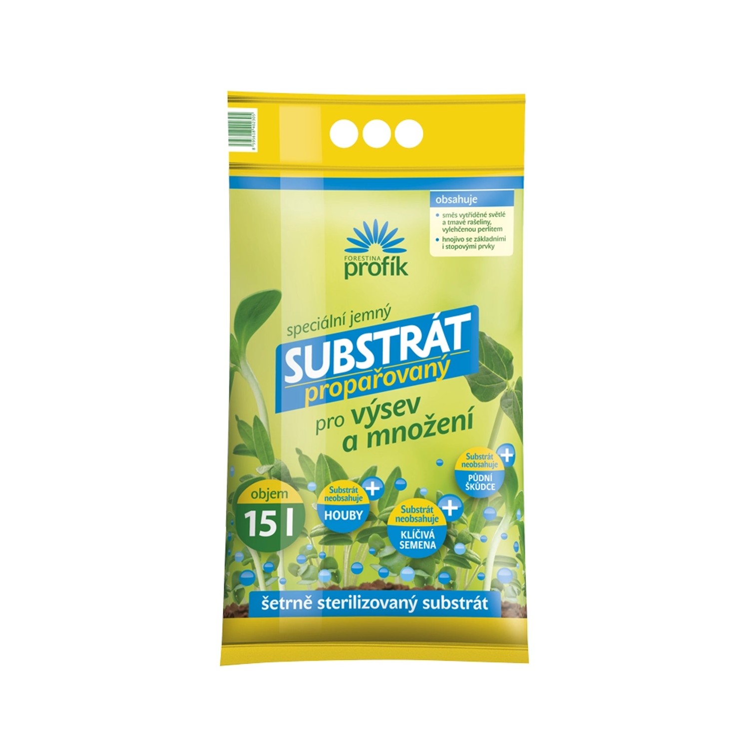 Forestina s.r.o. Substrát Forestina Profík - Propařovaný pro výsev a množení 15l