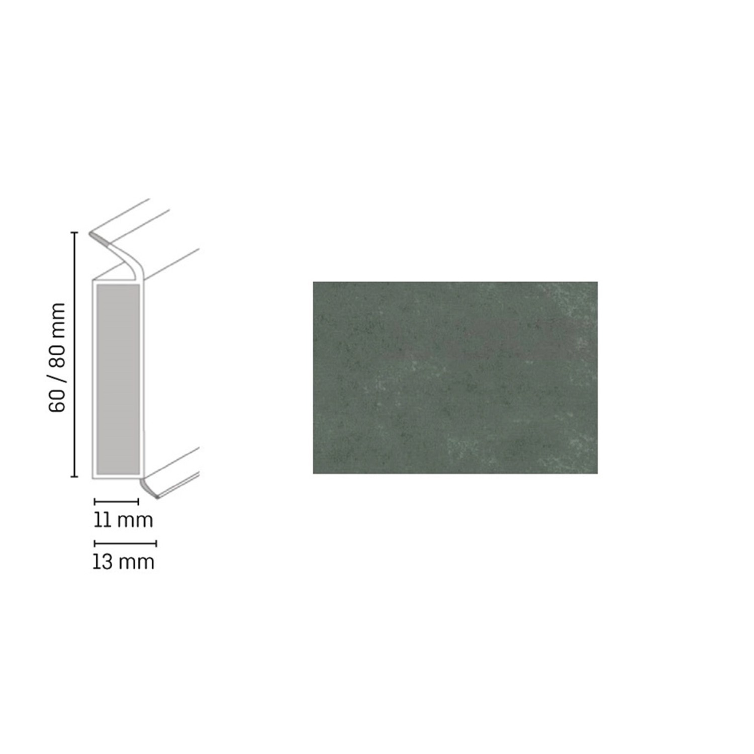 Döllken Profiles Lišta EP 60/13 flex life 3089 Cement tm. šedý 60 x 13 x 2500 mm