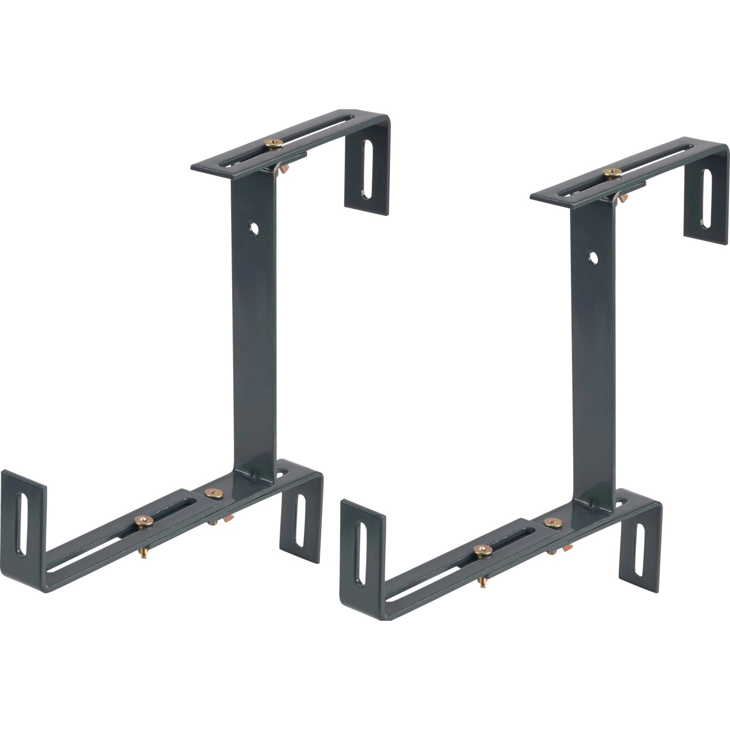 Balkonový držák květinového truhlíku 2D, nosnost 45 kg, antracitová, 2 ks