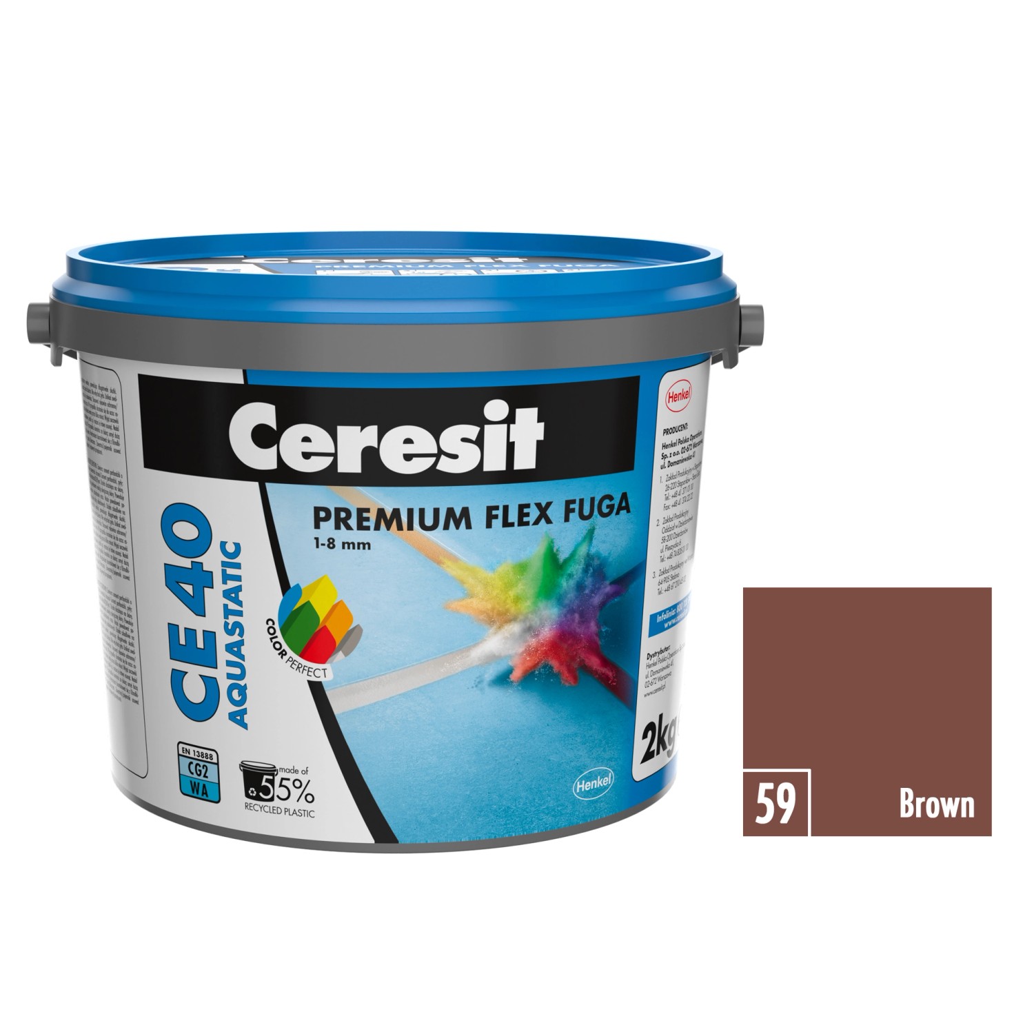 Ceresit Flexibilní spárovací hmota CE 40 Aquastatic Brown, 2 kg