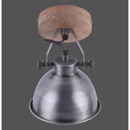 Just Light. Nástěnné/stropní svítidlo Samia 1bodové, stříbrná, 16,5 x 15 cm