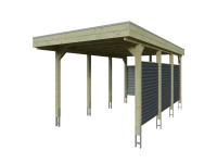 Skan Holz Přístřešek na auto Friesland Hybrid 11 Set zelený 314 x 555 cm