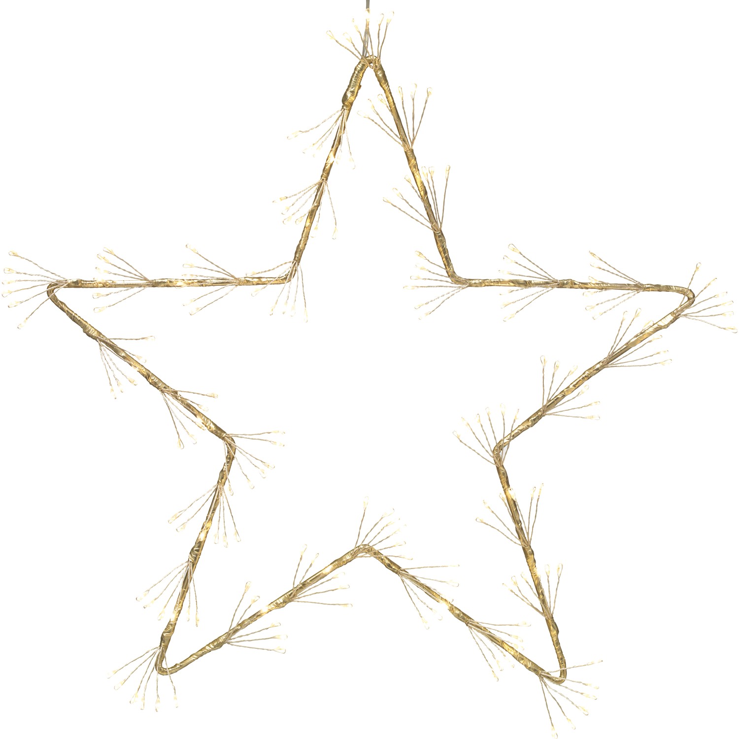 OBI LED kovová hvězda, zlatá 40 cm