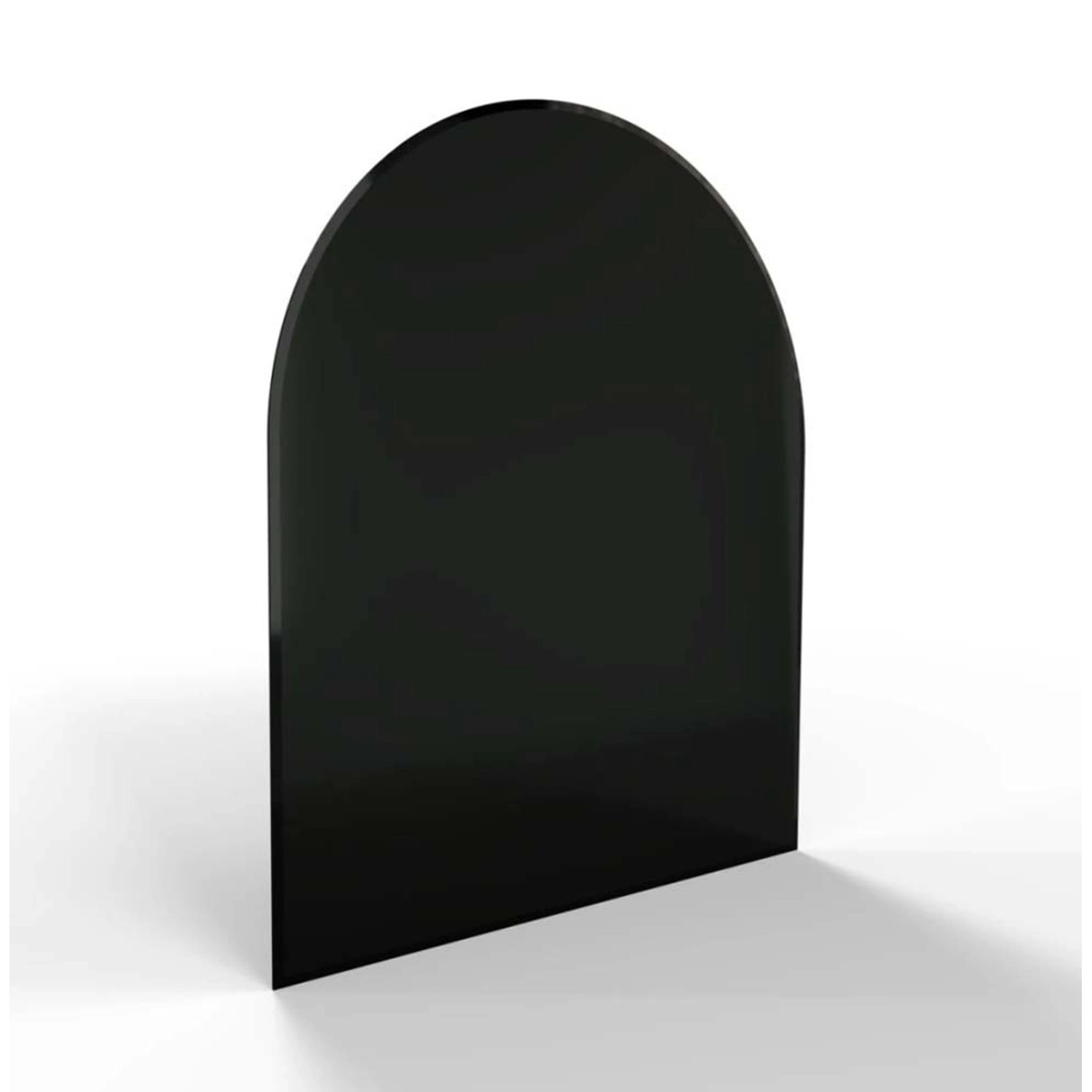 HS Flamingo Sklo pod kamna oblouk R500, černé, 1000 x 1200 x 6 mm