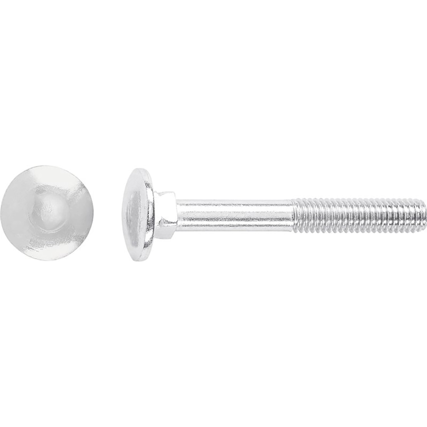 Vratový šroub M8 x 40 mm částečný závit bíle pozinkovaný - na váhu