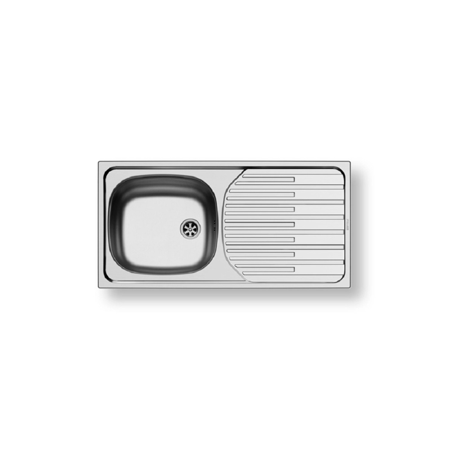 PYRAMIS Nerezový dřez ET33 FORK 1B 1D hladký, 86 x 43,5 cm