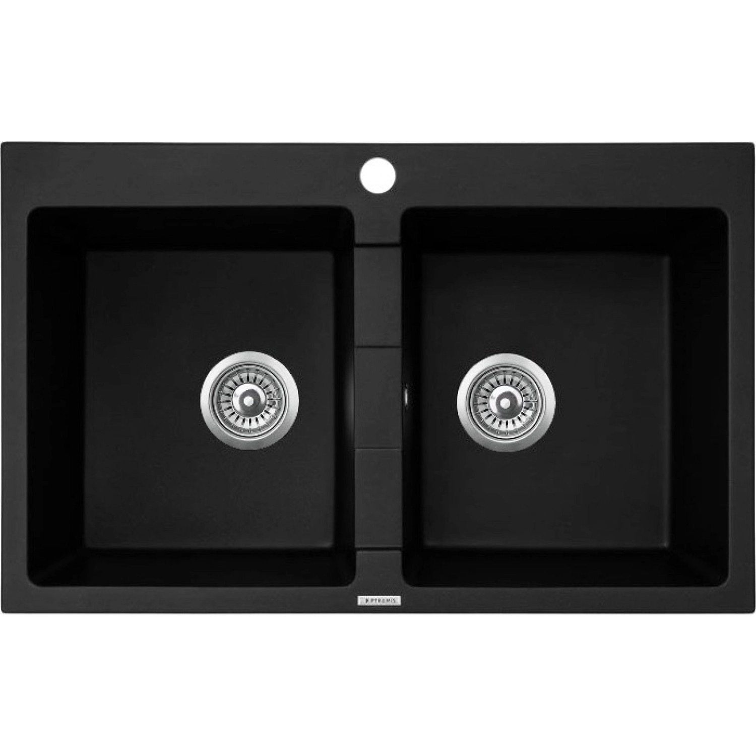 Pyramis Granitový dřez Sparta 2B, carbon, 78 x 50 cm