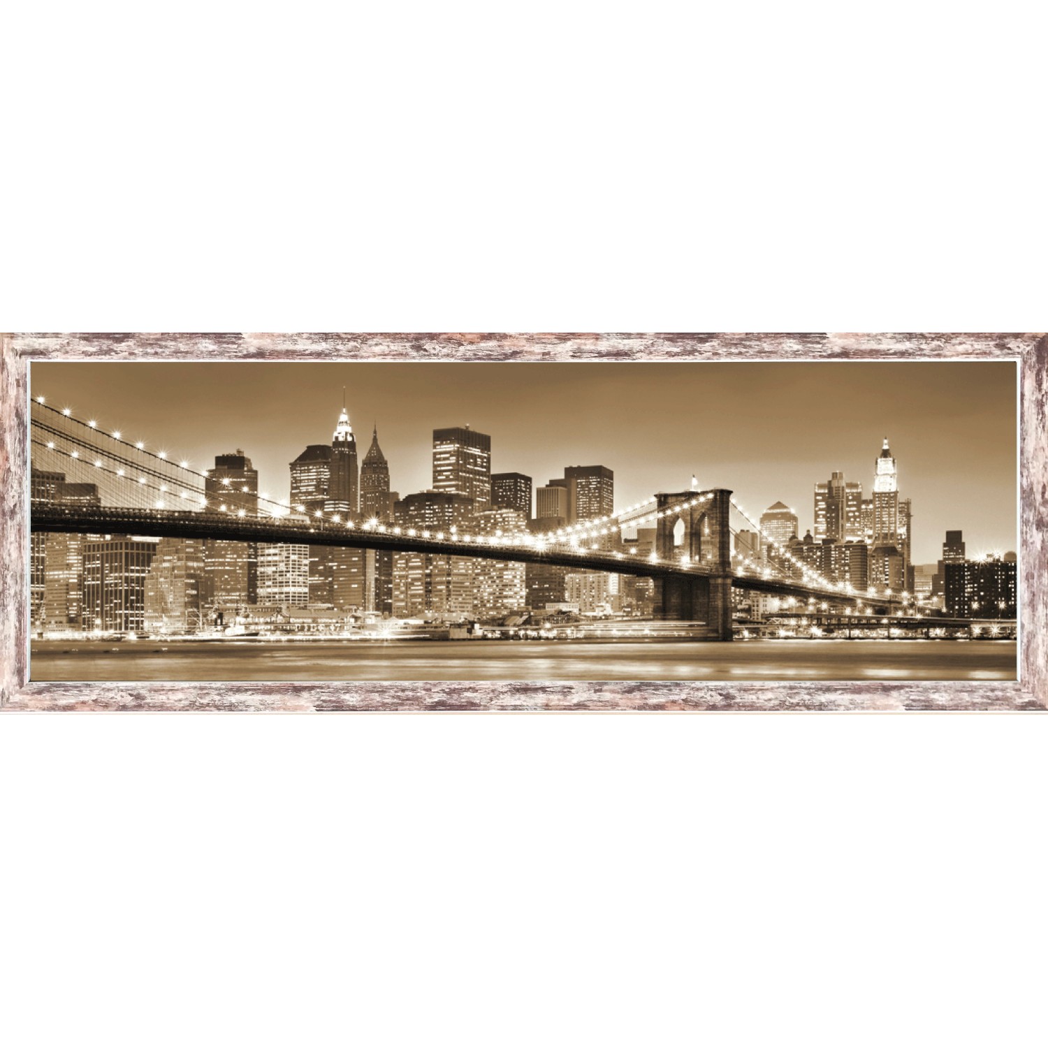 Bondecor Obraz, MDF rám, City 2 30 x 90 cm