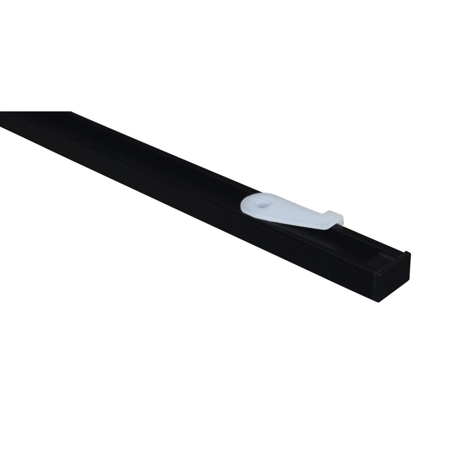 Gardinia Sada záclonových kolejniček Lucy 1drážková, černá matná, hliník, 200 cm