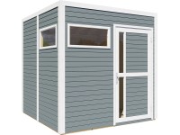 Bertilo Dřevěný domek na nářadí Cubus 2, světle šedá, 226 x 234 cm Bertilo Dřevěný domek na nářadí Cubus 2, světle šedá, 226 x 234 cm