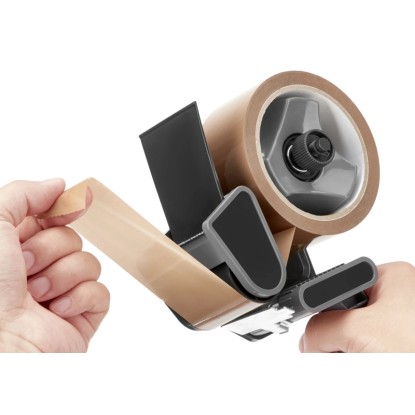 Balicí lepicí páska hnědá s ručním odvíječem, 66 m x 50 mm