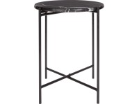 Odkládací stolek s mramorovou deskou Midnight Mystery průměr 43 cm výška: 50 cm