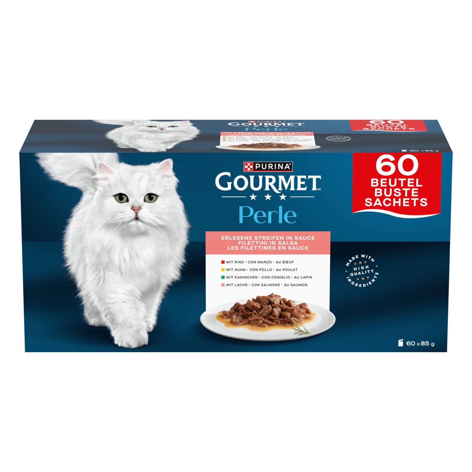 Gourmet Perle Multipack minifiletky ve šťávě pro kočky 60×85 g