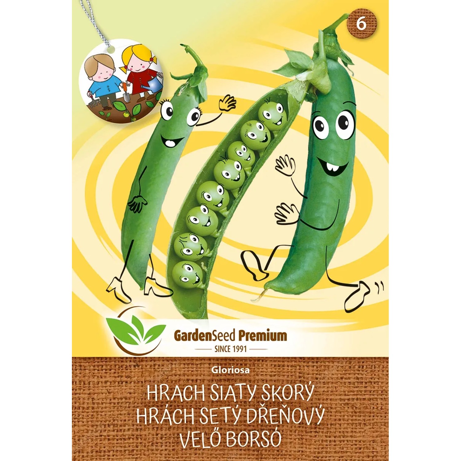 GardenSeed Premium Semínka Hrách setý dřeňový Gloriosa