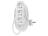EMOS Prodlužovací kabel bílý, 3 zásuvky, max. 16 A/3680 W, 2 m