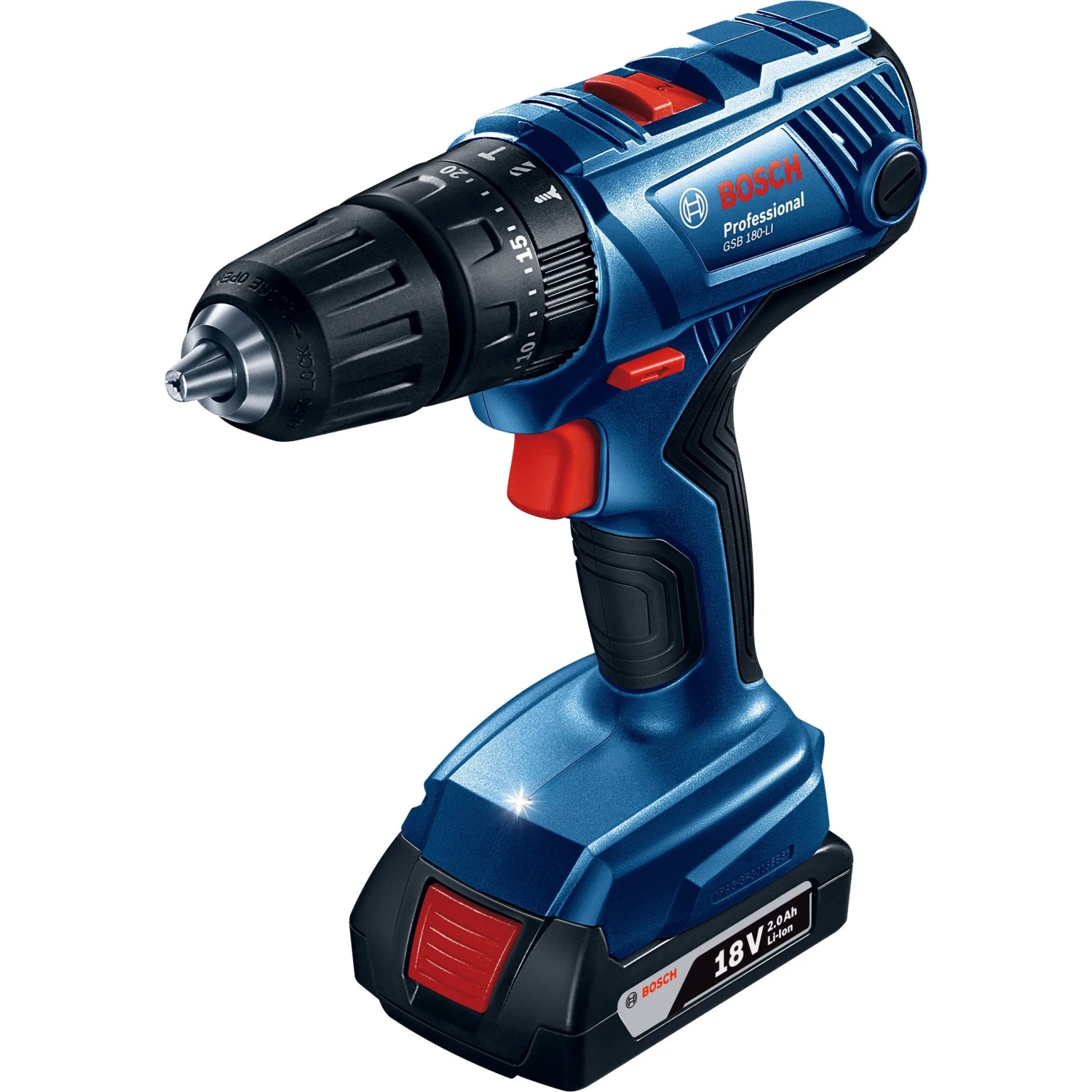 Bosch Professional Aku kombinovaný šroubovák GSB 180-LI 2x aku + nabíječka