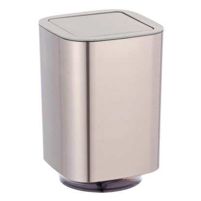 Wenko Koš s výkyvným víkem Auron stříbrný 5,5 l plastový 17,2 cm x 25,5 cm x 17,