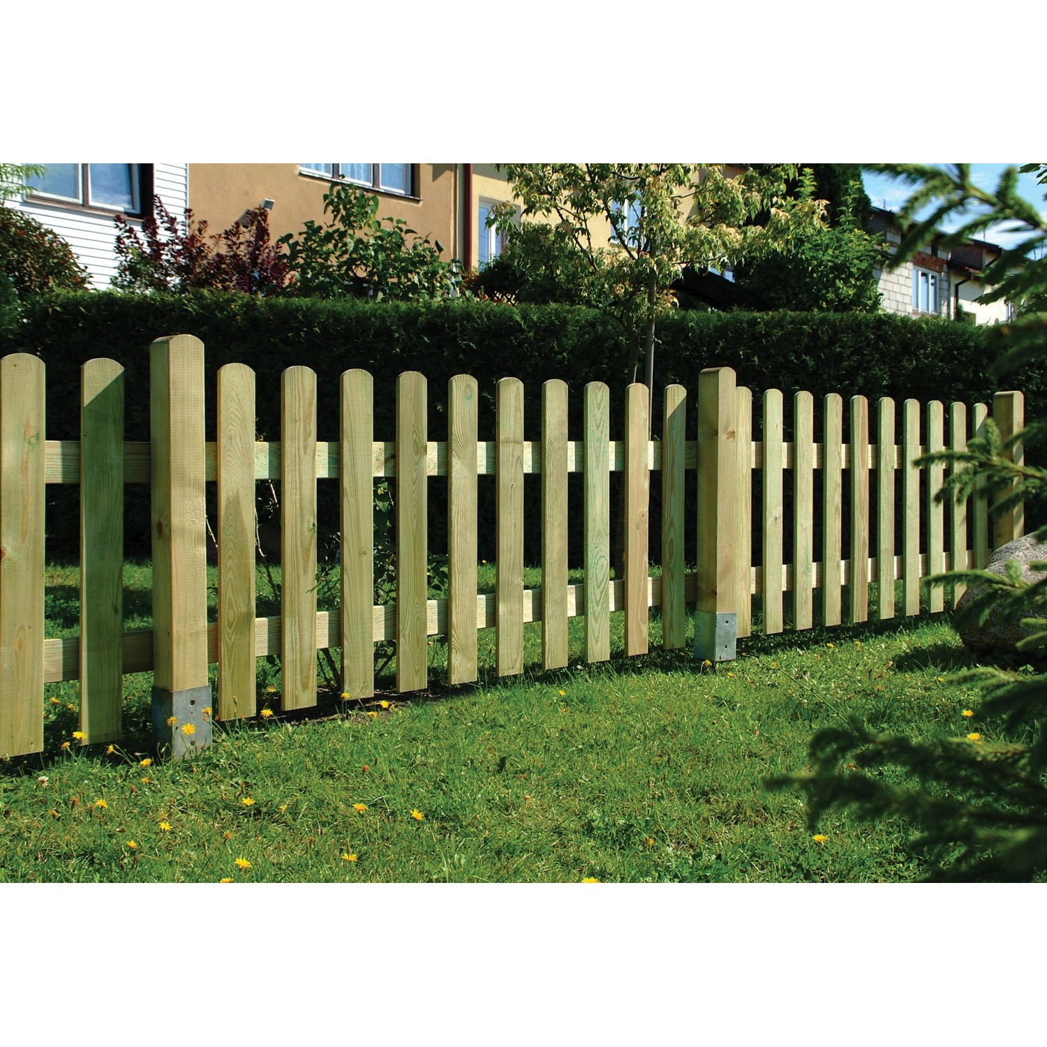 Plaňkový plot rovný tlakově impregnovaný 180 x 85 cm