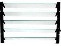 Vitavia Lamelové nástěnné okno černé ESG 3 mm 61 cm x 45 cm