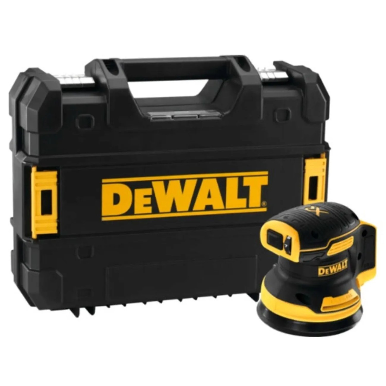 DeWALT 18V XR Aku bezuhlíková excentrická bruska DCW210NT-XJ, 125mm, Solo + kufr