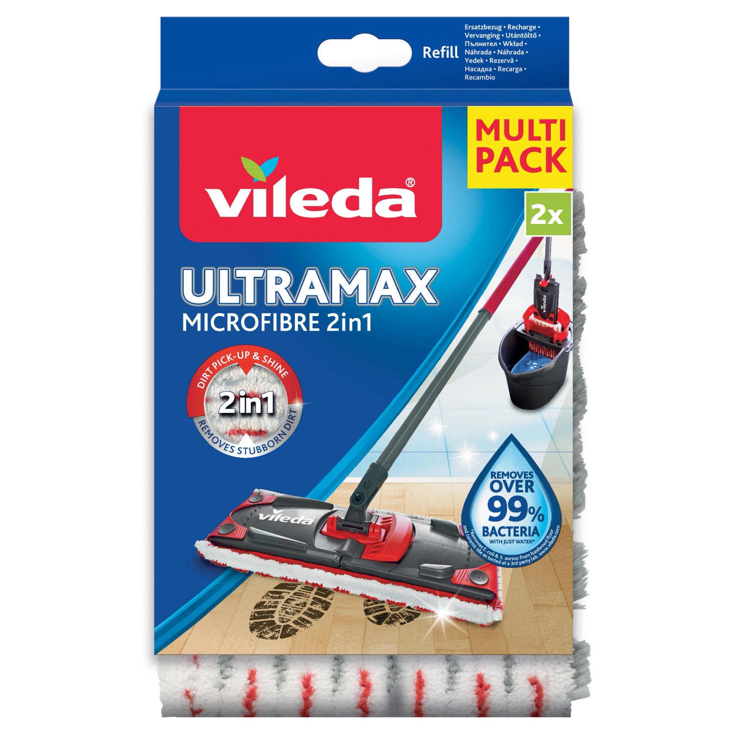 VILEDA mop Ultramax 2 v 1 Náhradní potah Microfibre 2 kusy