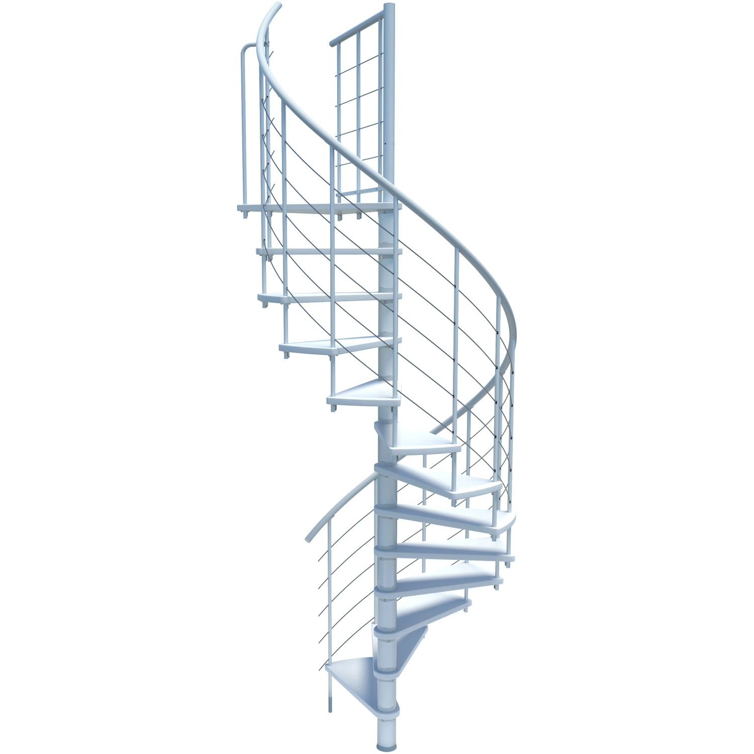 Minka STAIRS Kombinované točité schodiště Venezia Smart bílá/bílá pr. 120 cm