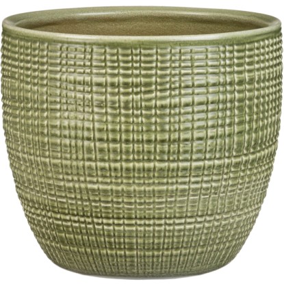 Scheurich květináč 866, Ø 25 cm, Menta. Keramický květináč s texturou pro interiér.