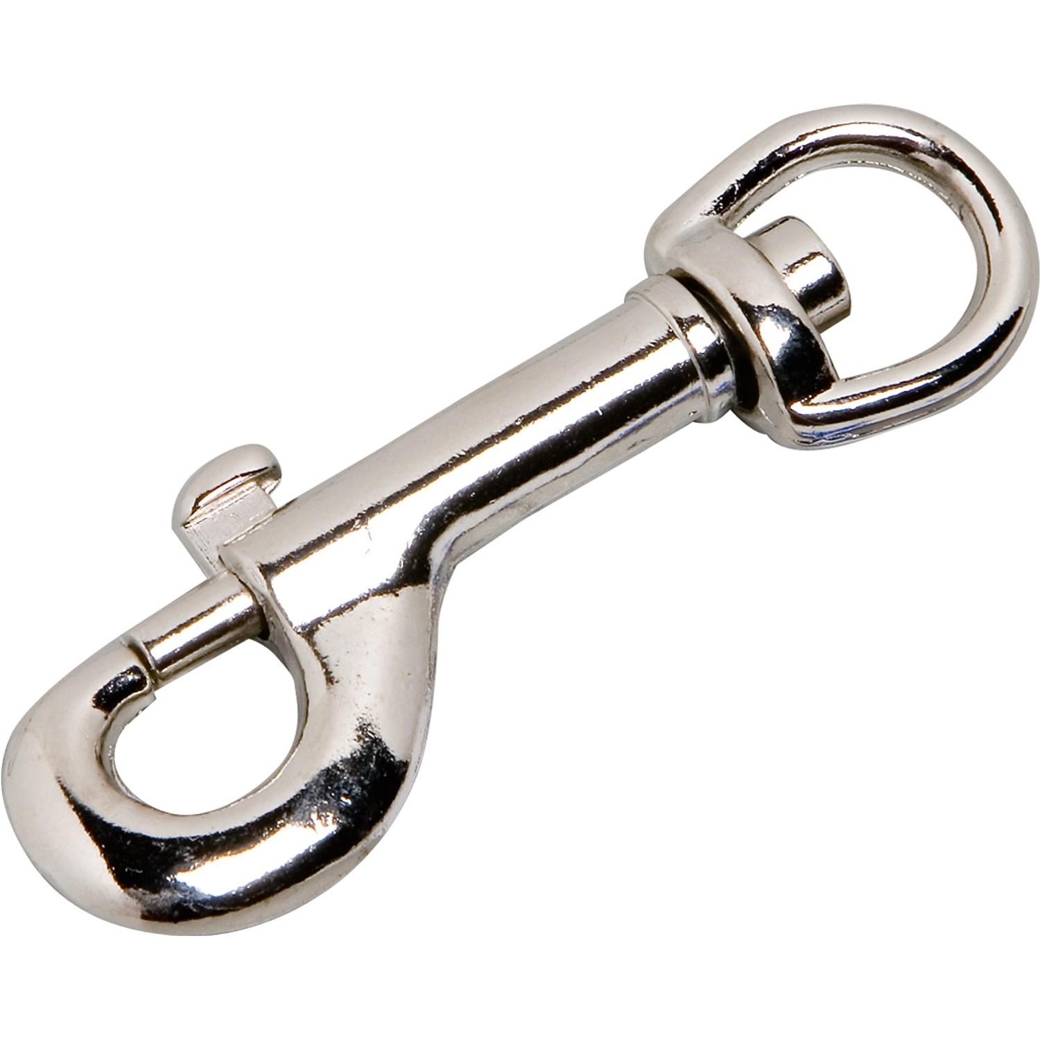 LUX Karabinka se svorníkem, poniklovaná, 53 x 15 x 50 mm