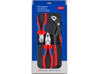 Knipex Sada 3 kleští - kombinované, boční štípací a sikovky Cobra