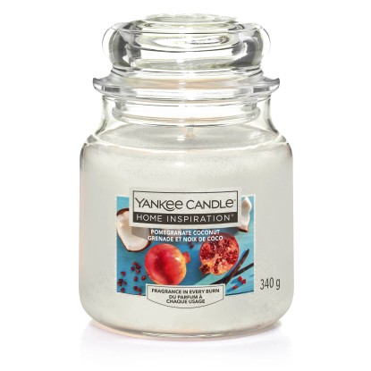 Yankee Candle Home Inspiration Svíčka, sklo, Pomegranate Coconut, 13 x 9,5 cm