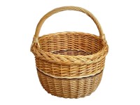 Proutěný lakovaný košík 29 x 34 cm
